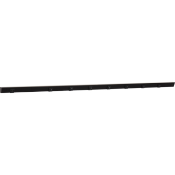 Task Lighting 60" Slim Angled Power Strip - Right Wire Entry - 7 Black Receptacles - Left Side USB-A/C - 120V - Black