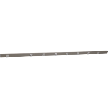 Task Lighting 60" Slim Angled Power Strip - Right Wire Entry - 7 Gray Receptacles - Left Side USB-A/C - 120V - Stain Nickel