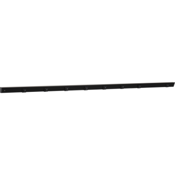 Task Lighting 60" Slim Angled Power Strip - Left Wire Entry - 7 Black Receptacles - Right Side USB-A/C - 120V - Black