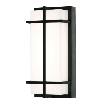 AFX August 12" LED Outdoor Wall Sconce - Photocell - 26W - CCT Selectable - 120-277V - Black