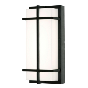 AFX August 12" LED Outdoor Wall Sconce - CCT Selectable - 120-277V - Black