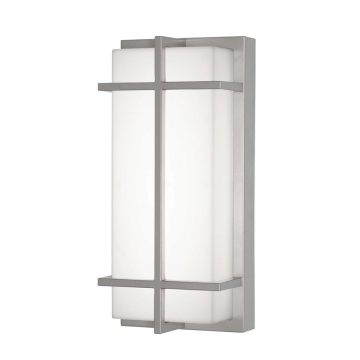 AFX August 12" LED Outdoor Wall Sconce - Photocell - 26W - CCT Selectable - 120-277V - Painted Nickel