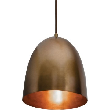 AFX Brooklyn 10" 1-Light Pendant - 120V - Antique Brass