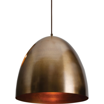 AFX Brooklyn 16" 1-Light Pendant - 120V - Antique Brass