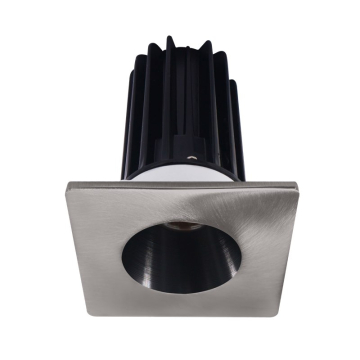 Lotus 2" LED Recessed Downlight - 8W - 2700K - 580 Lumens - Black Reflector - Square Brushed Nickel Trim - 120V