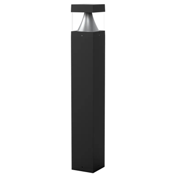 Westgate BOL 42" LED Bollard - Square - Cone Reflector - Clear Lens - 12 | 16 | 22W - CCT Selectable - 120-277V - Black