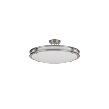 AFX Carlisle 14" LED Semi-Flush Mount - 13 | 27W - CCT Selectable - 120-277V - Satin Nickel