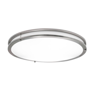 AFX Carlisle 18" LED Flush Mount - Battery Backup - 34W - CCT Selectable - 120-277V - Satin Nickel