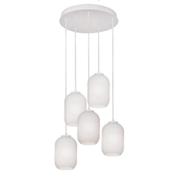 AFX Callie 5-Light Round Pendant - 120V - White