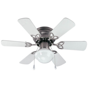 Canarm 30" Twister Ceiling Fan - Brushed Pewter Body - White / Gray Blades