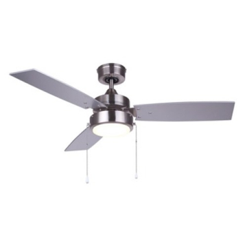 Canarm 42" Wallis LED Ceiling Fan - 3000K - 900 Lumens - Brushed Nickel Body - Gray Blades
