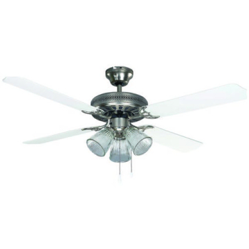 Canarm 52" Chateau II Ceiling Fan - Brushed Nickel Body - White / Bleached Oak Blades