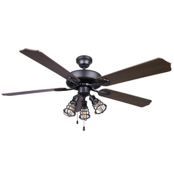 Canarm 52" Otto Ceiling Fan - Graphite Body - Walnut / Silver Oak Blades