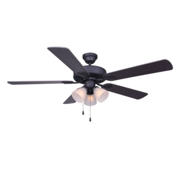 Canarm 52" VILLA Ceiling Fan - Reversible Blades - Black