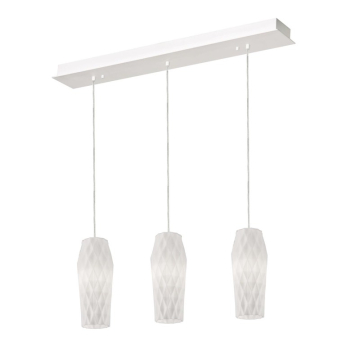 AFX Candace 3-Light Linear Pendant - 120V - Satin Nickel