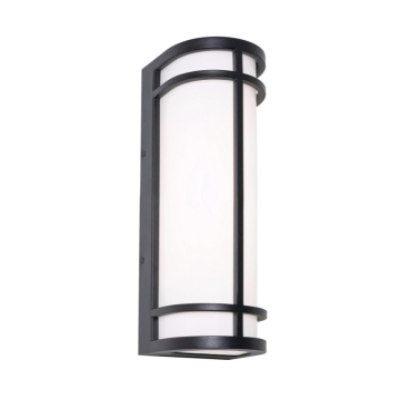 AFX Crain 16" LED Outdoor Wall Sconce - 20W - CCT Selectable - 120-277V - Black