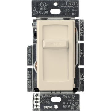 Lutron Skylark Contour LED+ Dimmer - Single Pole - Light Almond