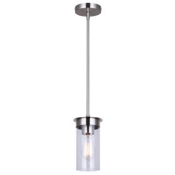 Canarm Benson 1-Light Pendant - 120V - Brushed Nickel