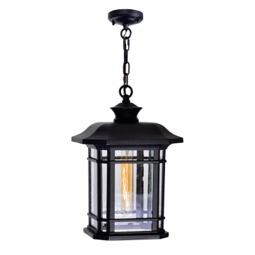 CWI Lighting Blackburn 1-Light Outdoor Pendant - 120V - Black
