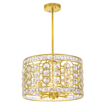 CWI Lighting Belinda 4-Light Chandelier - 120V - Champagne