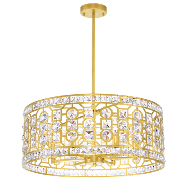 CWI Lighting Belinda 6-Light Chandelier - 120V - Champagne