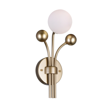 CWI Lighting Element 8" 1-Light Wall Sconce - 120V - Sun Gold