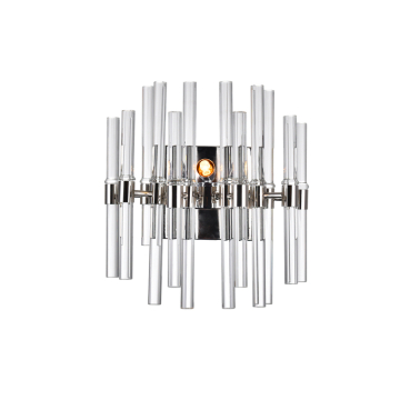CWI Lighting Miroir 2-Light Wall Sconce - 120V - Polished Nickel