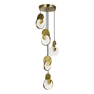 CWI Lighting Tranche LED Pendant - 28W - 3000K - 120V - Brushed Brass