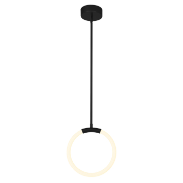 CWI Lighting Hoops 1-Light LED Pendant - 12W - 3000K - 120V - Black