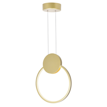 CWI Lighting Pulley 10" LED Mini Pendant - 7W - 3000K - 120V - Satin Gold