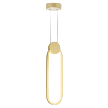 CWI Lighting Pulley 4" LED Mini Pendant - 6W - 3000K - 120V - Satin Gold