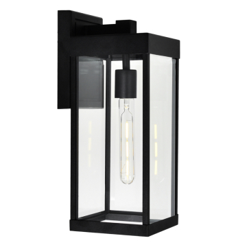 CWI Lighting Windsor 6" 1-Light Outdoor Wall Lantern - 120V - Black