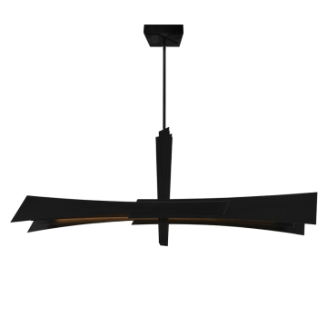 CWI Lighting Solara 50" LED Chandelier - 30W - CCT Selectable - Black