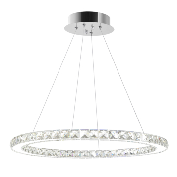 CWI Lighting Ring LED Chandelier - 24W - 4000K - 120V - Stainless Steel