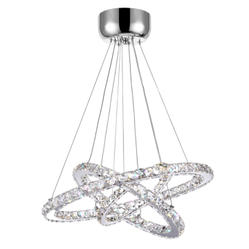 CWI Lighting Ring LED Chandelier - 74W - 4000K - 120V - Stainless Steel