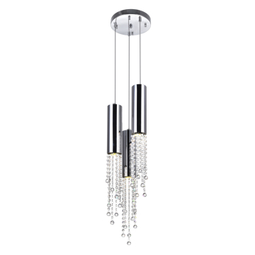 CWI Lighting Extended 3-Light Down Mini Pendant - 120V - Chrome