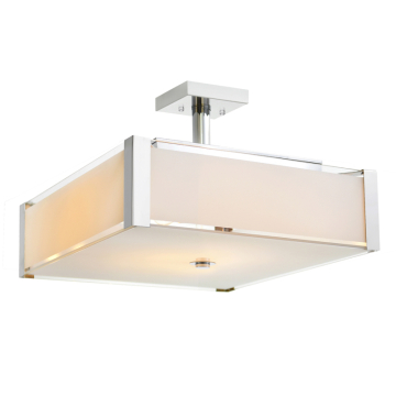 CWI Lighting Lucie 4-Light Drum Shade Semi-Flush Mount - 120V - Chrome