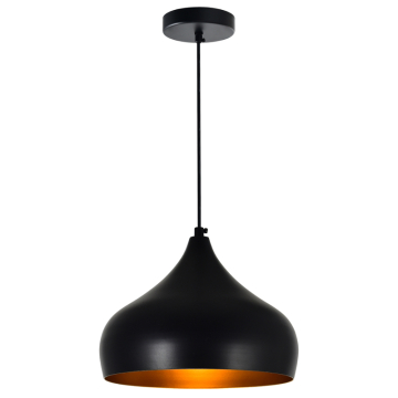 CWI Lighting Dynamic 13" 1-Light Down Pendant - 120V - Black