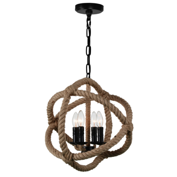 CWI Lighting Padma 4-Light Up Chandelier - 120V - Black