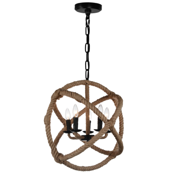 CWI Lighting Padma 5-Light Up Chandelier - 120V - Black