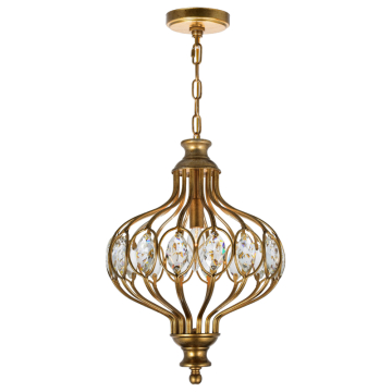 CWI Lighting Altair 1-Light Chandelier - 120V - Antique Bronze