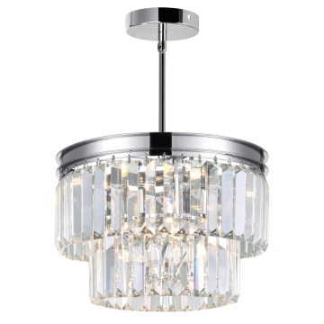 CWI Lighting Weiss 8" 4-Light Chandelier - 120V - Chrome