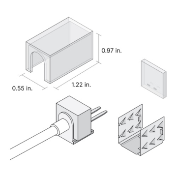 DiodeLED Field Connector for LINAIRE Flex Side Bend - Straight Entry