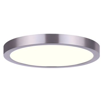 Canarm 7" Low Profile Round LED Flush Mount - 15W - CCT Selectable - 1,050 Lumens - 120V - Brushed Nickel