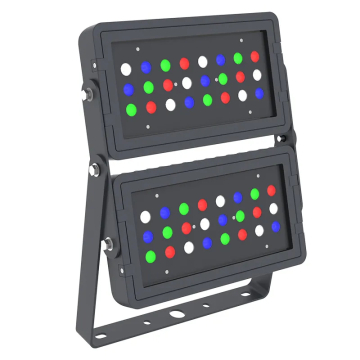 Westgate DMX 512 Compatible RGBW Square Flood Light - 144W - RGBW - 7,300 Lumens - 120-277V - Black