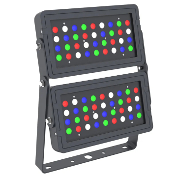 Westgate DMX 512 Compatible RGBW Square Flood Light - 192W - RGBW - 10,100 Lumens - 120-277V - Black