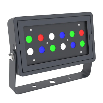 Westgate DMX 512 Compatible RGBW Square Flood Light - 36W - RGBW - 1,700 Lumens - 120-277V - Black