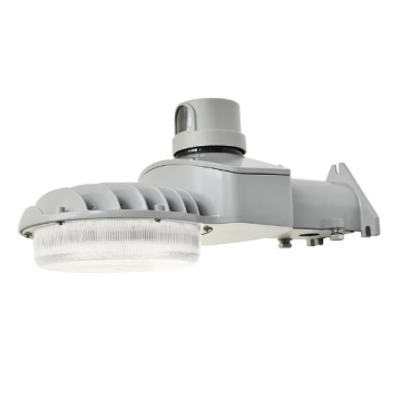 Stonco LED Dusk to Dawn Light - 40W - 4000K - Twist-lock Photocell - Light Grey