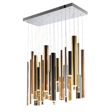 ET2 Flute Multi-Light LED Pendant - 3000K - 8,330 Lumens - 120V - Multi-Plated