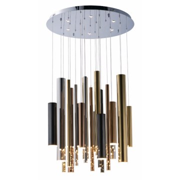 ET2 Flute Multi-Light LED Pendant - 3000K - 3,880 Lumens - 120V - Multi-Plated